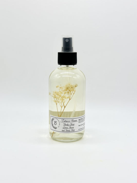 Tabacco Flower Body Shop (Linen, Room & Body Mist for Women)